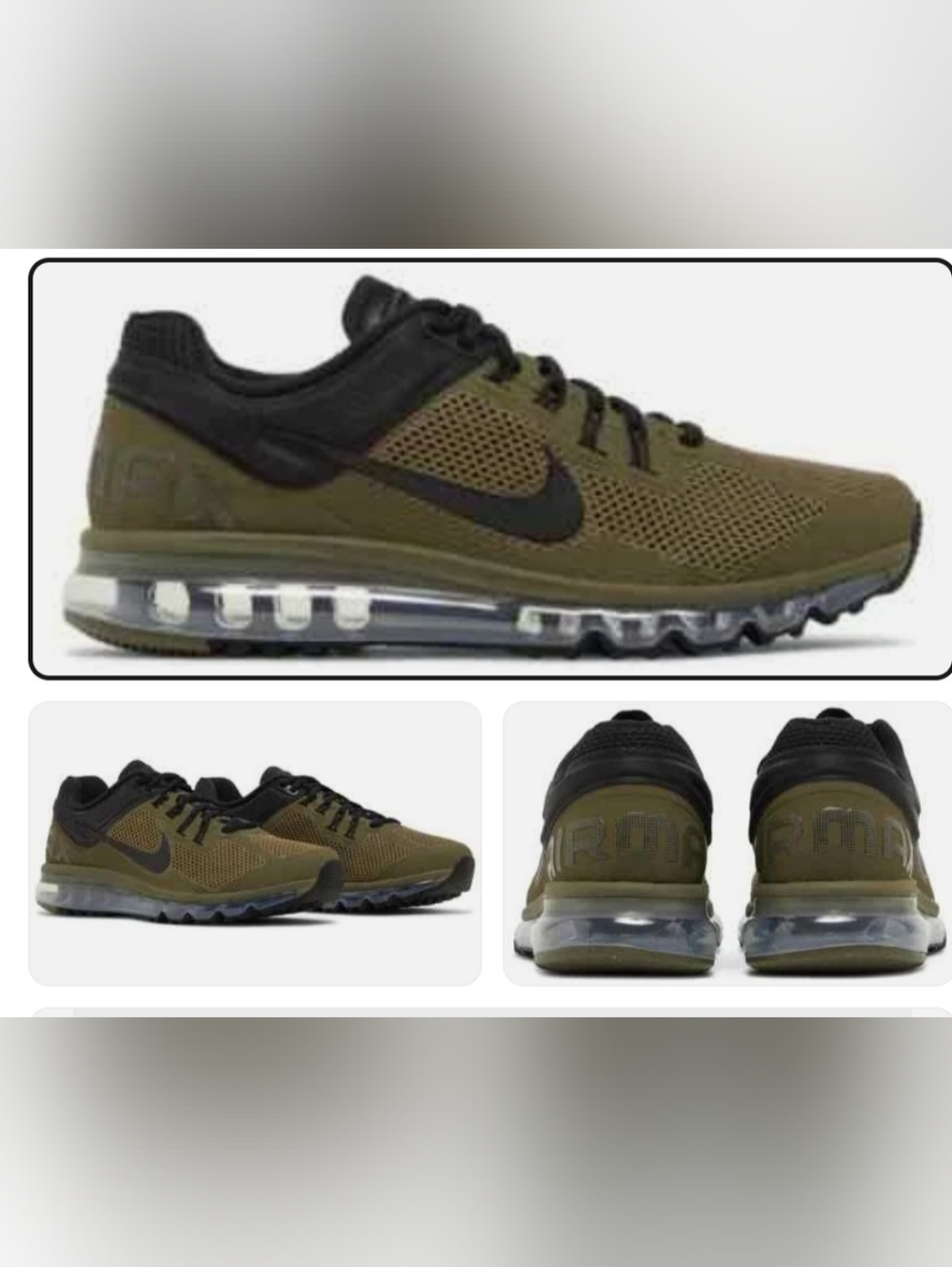 NIKE AIR MAX 2013 Men's Running Shoes Medium Olive/Black FZ3156- 222